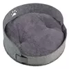 Лежак з подушкою Red Point Circle для собак та котів повсть сірий D 50 см